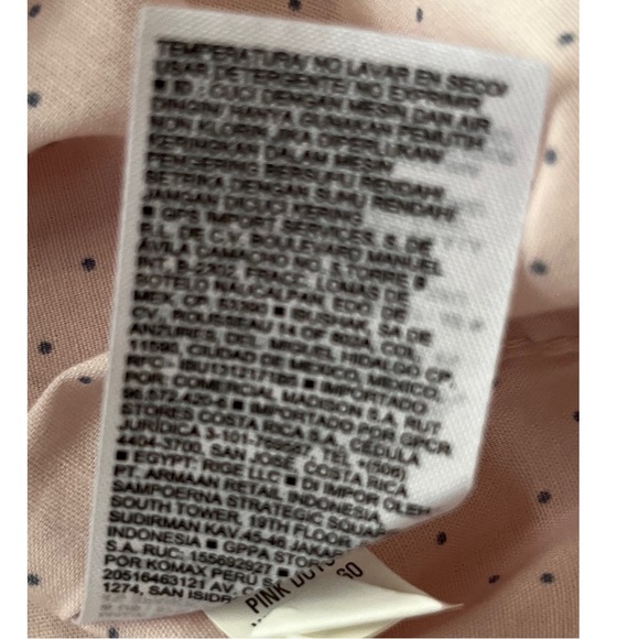 Old Navy Men’s Light Pink And Blue Polka Dots Short Sleeve Shirt Size Medium - Picture 4 of 7